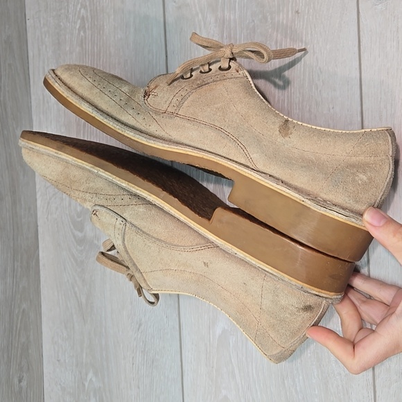 Men\'s Suede Wingtip Derby - Beige/Tan main image 4